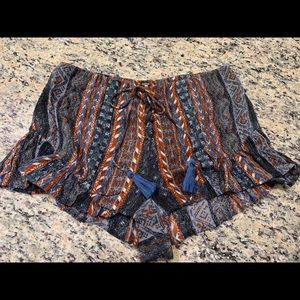 NWT Free People Tie Front Ruffle Shorts